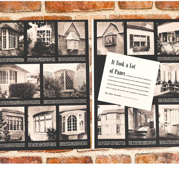 1941 Windows - It Took‎ a Lot of Panes - Vtg MCM Home Design Print Article - Picture 1 of 10